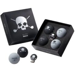 Volvik Limited Edition Skull Pack 3.0 w/ Ball Marker Matte Grey/Black