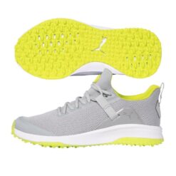 Puma Junior Fusion EVO Golf Shoes High Rise/Lime Punch - 2021