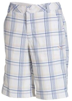 Puma Boys Golf Plaid Tech Short Junior
