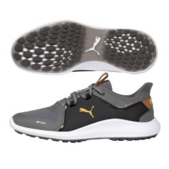 Puma IGNITE FASTEN8 Golf Shoes Quiet Shade/Gold/Black - 2021