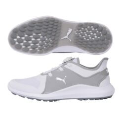Puma IGNITE FASTEN8 Disc Golf Shoes White/Silver - 2021