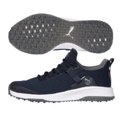 Puma Fusion EVO Extra Wide Golf Shoes - Navy/Grey - 2021